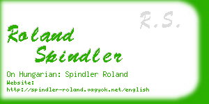 roland spindler business card